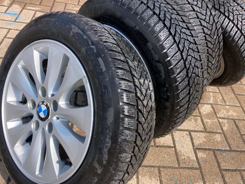 BMW-Winterräder 205/55-16 91 H, 8+9mm, DOT 37/20 auf 7x16 Alu in Gieboldehausen