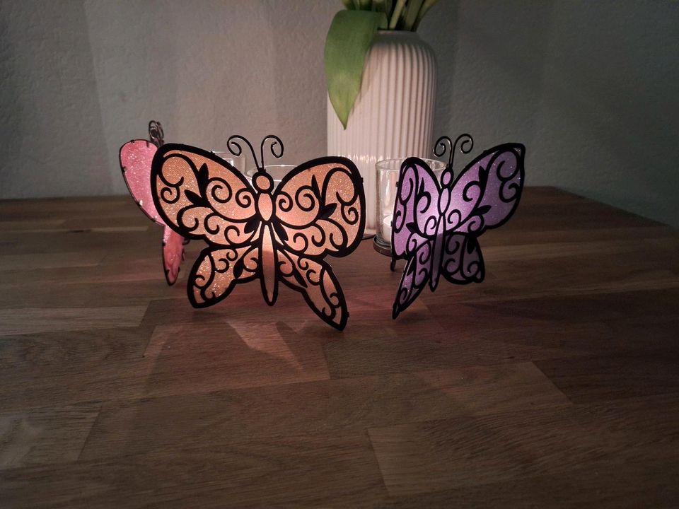 Trio Partylite Votivkerzenhaltet Schmetterlinge mit OVP in Chemnitz