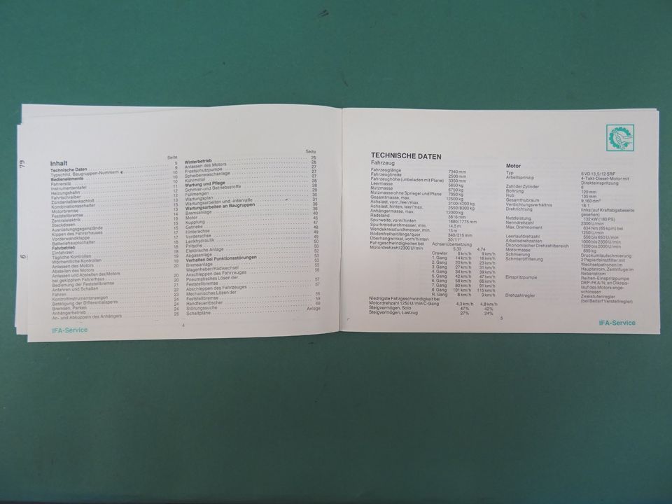 Bedienungsanleitung Handbuch LKW IFA L60 1218 4x2 P Schaltplan in Eberswalde