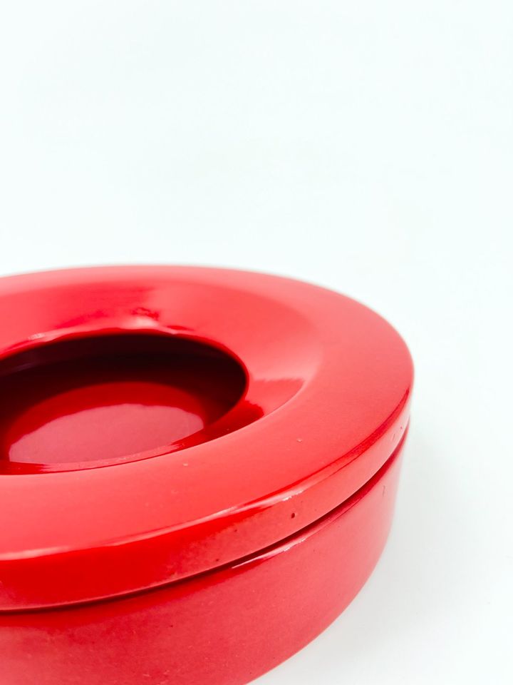 Vintage Barbados red ashtray, A. Mangiarotti, Danese Milano, Ita. in Berlin