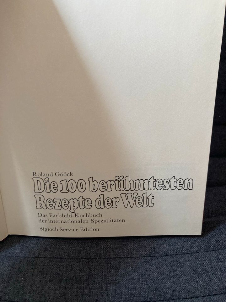 Kochbuch „die 100 berühmtesten Rezepte der Welt“ in Jettingen