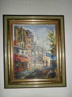 Öl Gemälde, Bild "Montmartre" mit Kirche „Sacré Coeur“, Paris Nordrhein-Westfalen - Steinfurt Vorschau