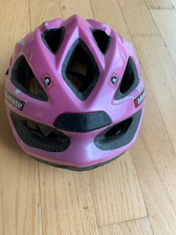 Fahrradhelm Gr. 49 - 54 rosa mit Schmetterlinge in Heimbuchenthal