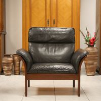 70er Design Sessel Stil Danish Stuhl Leder Lounge Chair Sofa Baden-Württemberg - Asperg Vorschau