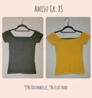 2 Amisu Shirts Carmen-Shirt Gr. XS gelb olive Niedersachsen - Achim Vorschau
