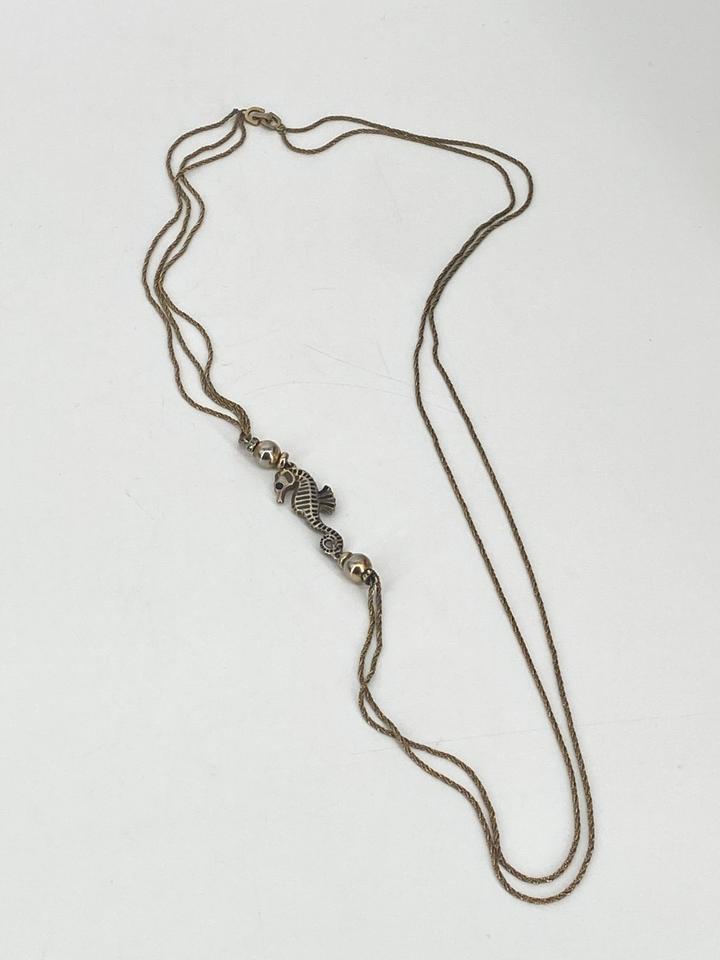* CHRISTIAN DIOR HALSKETTE KETTE SEEPFERDCHEN VINTAGE VERGOLDET in Berlin