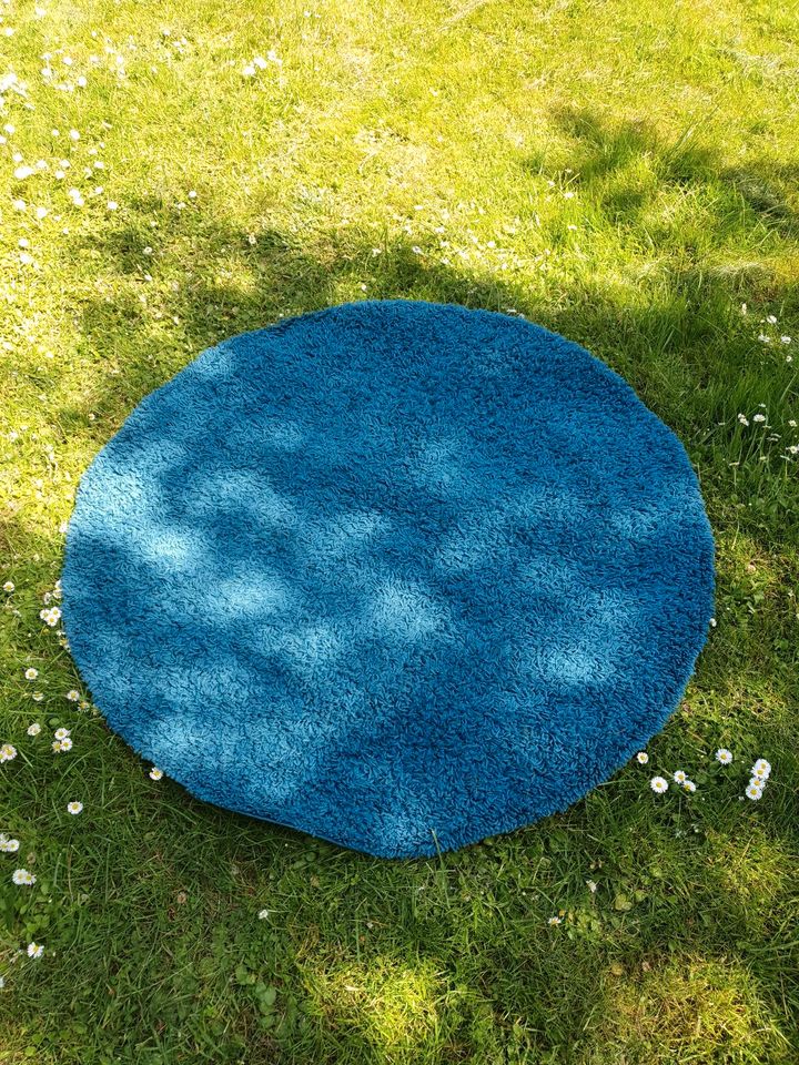 Teppich rund 120cm blau in Leipzig