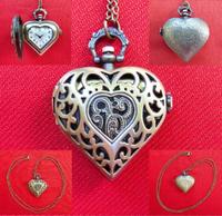 Taschenuhr mit Kette Kettenuhr in Bronze Herz Herzen Taschen Uhr Nordrhein-Westfalen - Krefeld Vorschau