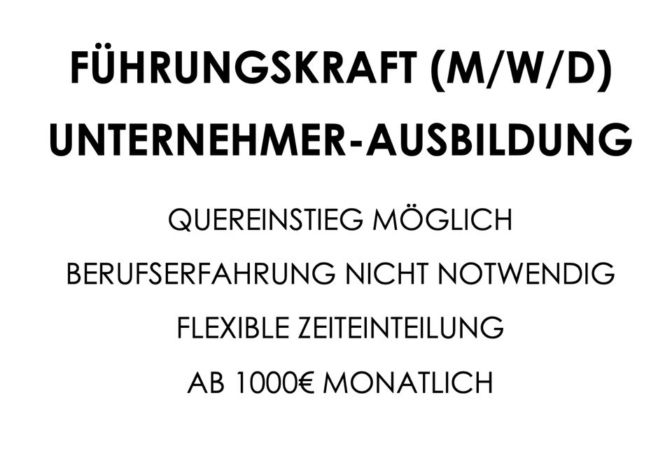 Attraktiver Nebenjob in Rosenheim - Führungskraft (m/w/d) in Rosenheim