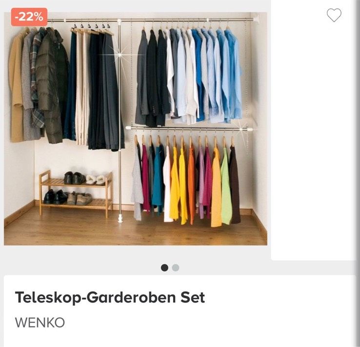 Teleskop-Garderobenstange Wenko in Kaufbeuren