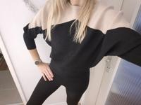 C&A Pullover Fledermausärmel Sand Schwarz Reverse Gr. S Style Bayern - Taufkirchen München Vorschau