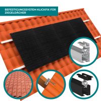 Montageset Klickfix Ziegeldach silber/schwarz für Solarmodule Elberfeld - Elberfeld-West Vorschau