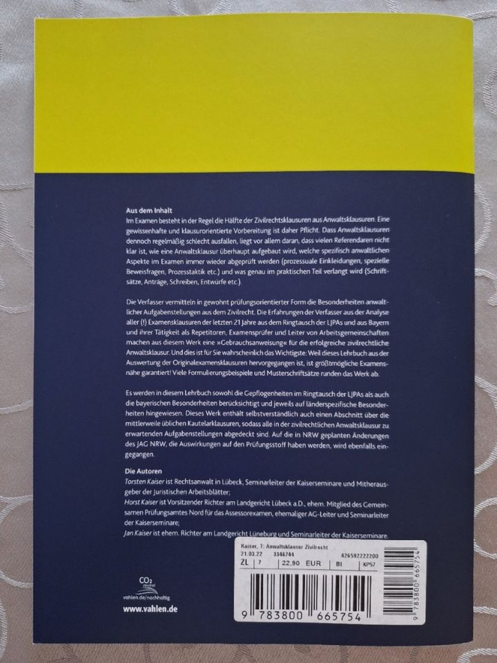 Kaiserskript - Die Anwaltsklausur - Zivilrecht 9. Auflage in Hamburg