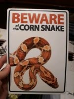 Schild "Beware of Corn Snakes" Kornnatter Bayern - Vilshofen an der Donau Vorschau