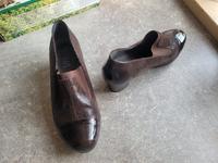 elegante Damenpumps braun glänzend 5 cm Absatz Gr 5 Bayern - Neusäß Vorschau