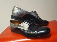 Jill Sander 39 Damen Leder Schnür Schuhe schwarz silber Vintage Nordrhein-Westfalen - Alpen Vorschau