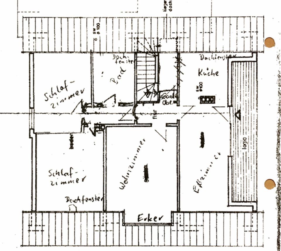 Freundliche 4,5-Zimmer-DG-Wohnung mit Balkon in Ahorn OT Eicha in Ahorn b. Coburg