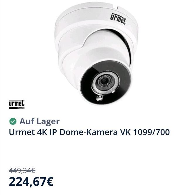 Urmet 4K IP Dome Kamera VK 1099/700 in Dortmund - Innenstadt-West