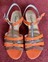 Gabor Damen Sandalen Schuhe orange / braun Gr. 38 Saarland - Losheim am See Vorschau