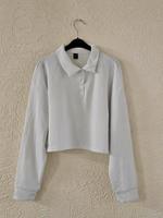 Weißer Pulli mit Knöpfen und Kragen Hessen - Münster Vorschau