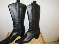 Schwarze Damen Leder Stiefel Hessen - Gernsheim  Vorschau