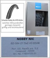 Sonderpreis: Schwalbe Nobby Nic MTB  Faltreifen 62-584    27,5" x 2,4"  Zubehör nur 28,90  Euro - (Stückpreis) Zubehör Bayern - Schnelldorf Vorschau