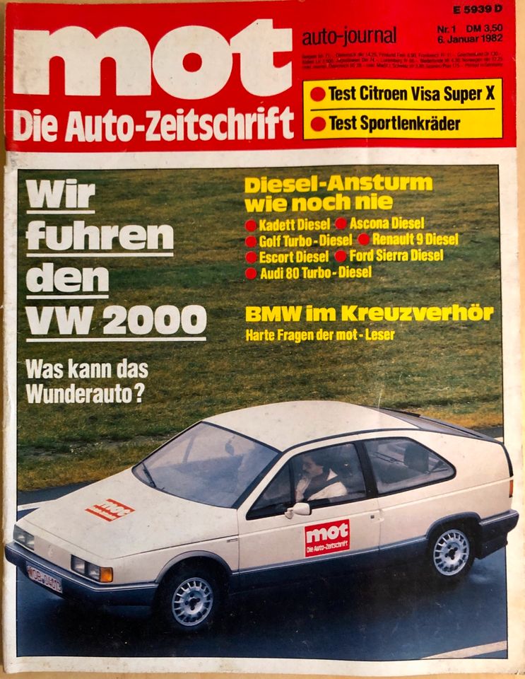 MOT die Auto Zeitschrift 1/1982 Citroën Visa Lancia Delta Trevi in Essen