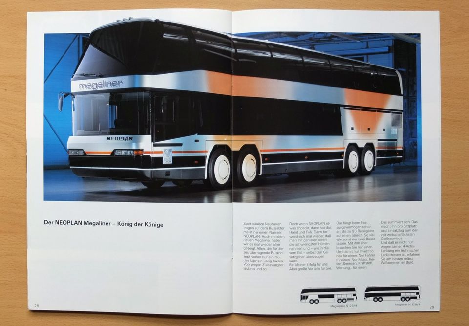 Autoprospekt Bus: Neoplan- die Königsklasse 1994 in Oberammergau