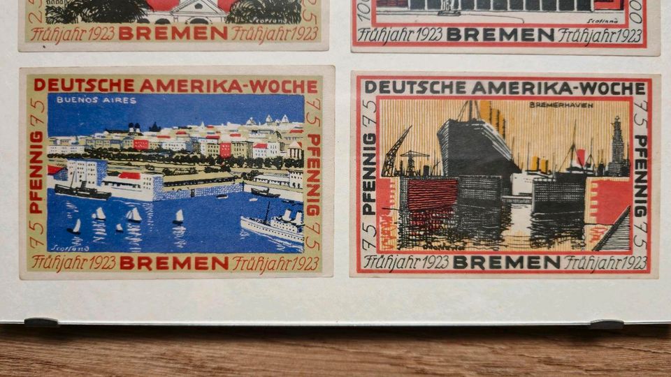 Sammlung Notgeld aus 1923 "Deutsche Amerika-Woche" in Stadthagen