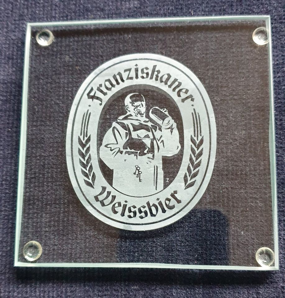 Franziskaner Weißbier Untersetzer Glas in Coesfeld