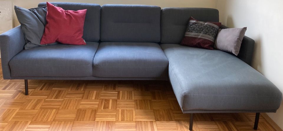 Ecksofa anthrazit, L Sofa, Couch in Schauenburg