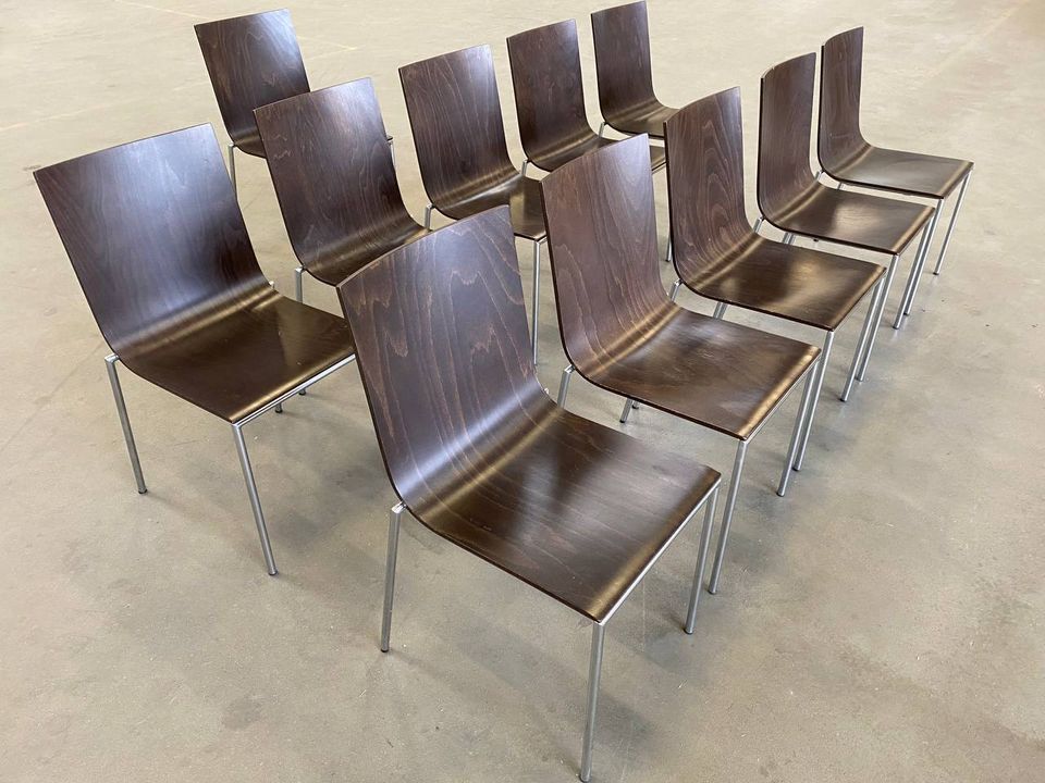 11 Kusch Holz Besucher Stühle Design Stapelstühle Konferenzstühle in Norderstedt
