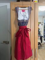 Krüger Dirndl blau mit Blumen Bayern - Moosinning Vorschau
