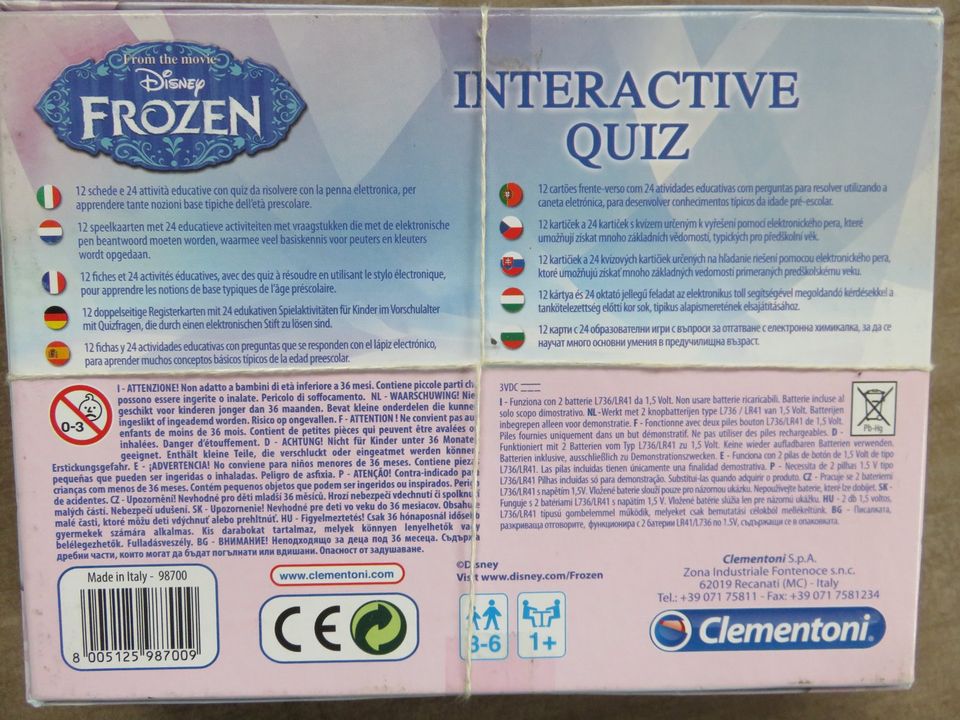 Interactive Quiz Disney Frozen Eiskönigin funktioniert KOMPLETT in Kösching