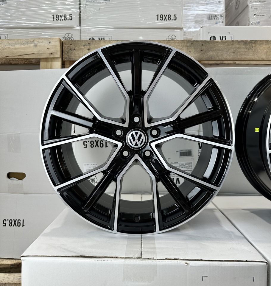 Avus AF18 18 Zoll Felgen für VW Golf 5 6 7 8 Passat Scirocco Arteon Phaeton Sharan GTI GTD GTE egolf 6R 7R 8R B5 B6 B7 B8 CC 3C 13 R 3H 3D 7N Sommerräder Winterräder grau poliert Reifen Volkswagen in Neckarsulm