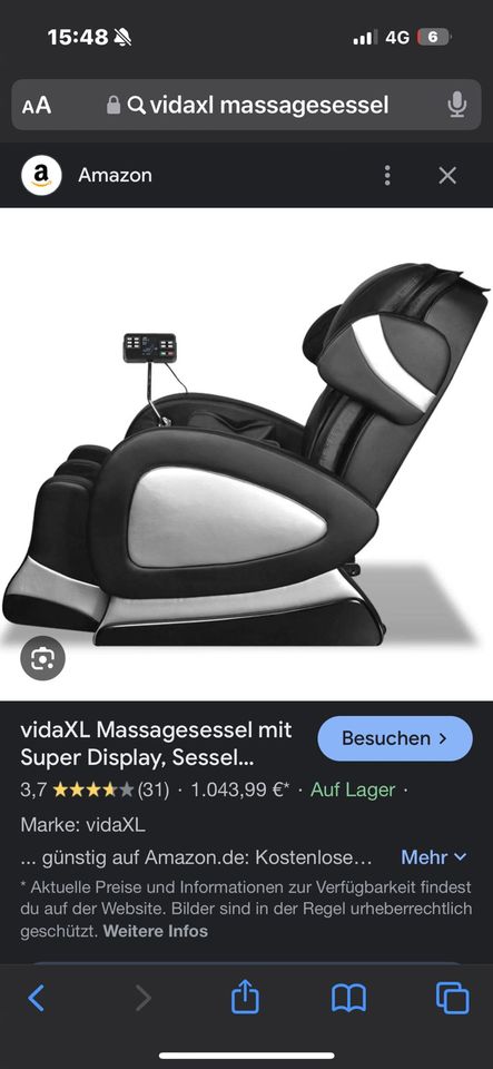 LidaXL Massage Sessel in Stetten am kalten Markt