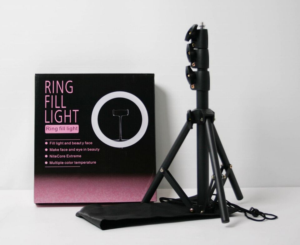 ESR 10 ZollLED Selfie Ringleuchte Tripod Handyhalter 3 Fa 10 Stuf in Mühlacker