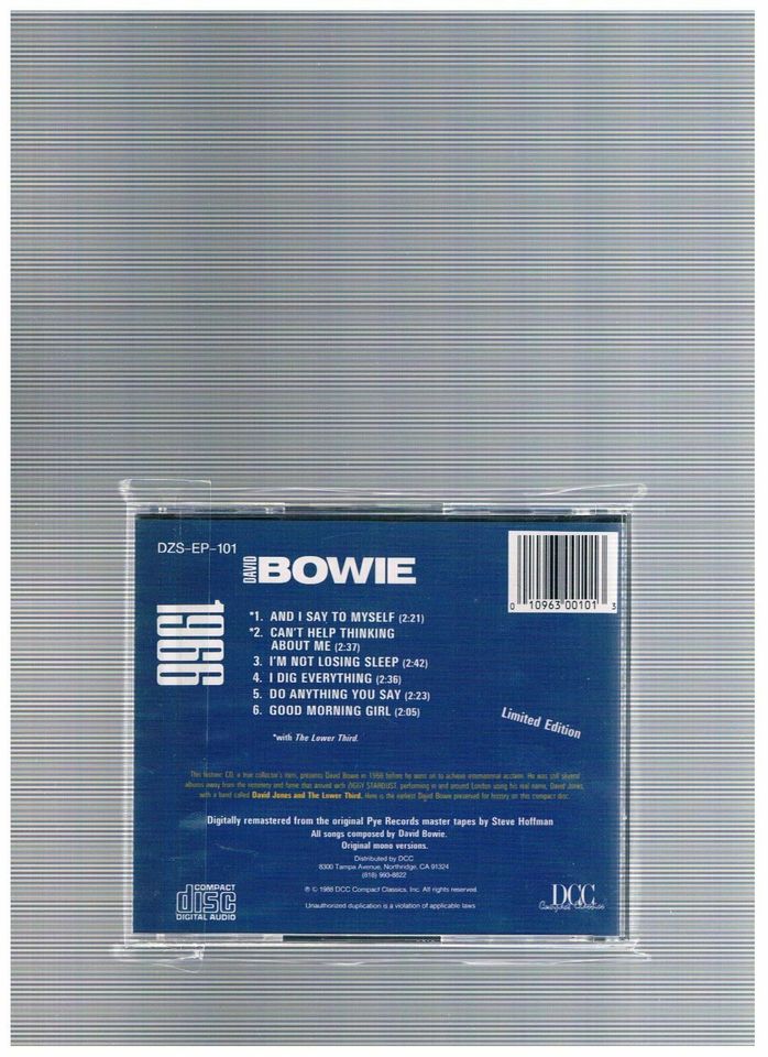 David Bowie ‎– 1966 -Mini CD -Limited Edition, Remastered / NEU in Vienenburg