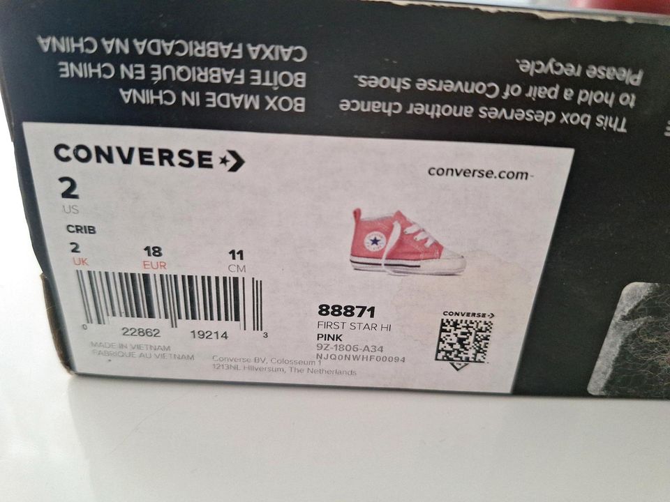 Converse Mädchenschuhe rosa Größe 18 NEU in Riederich