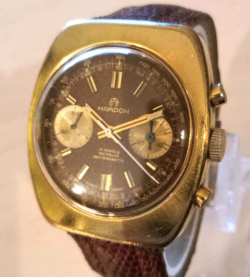 Mardon Swiss Chronograph Valjoux 7733 Vintage 38 mm 1969 in Bad Oeynhausen