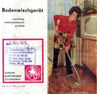 Prospekt brochure Bodenwischgerät DDR VEB Ostalgie 1979 Pankow - Prenzlauer Berg Vorschau