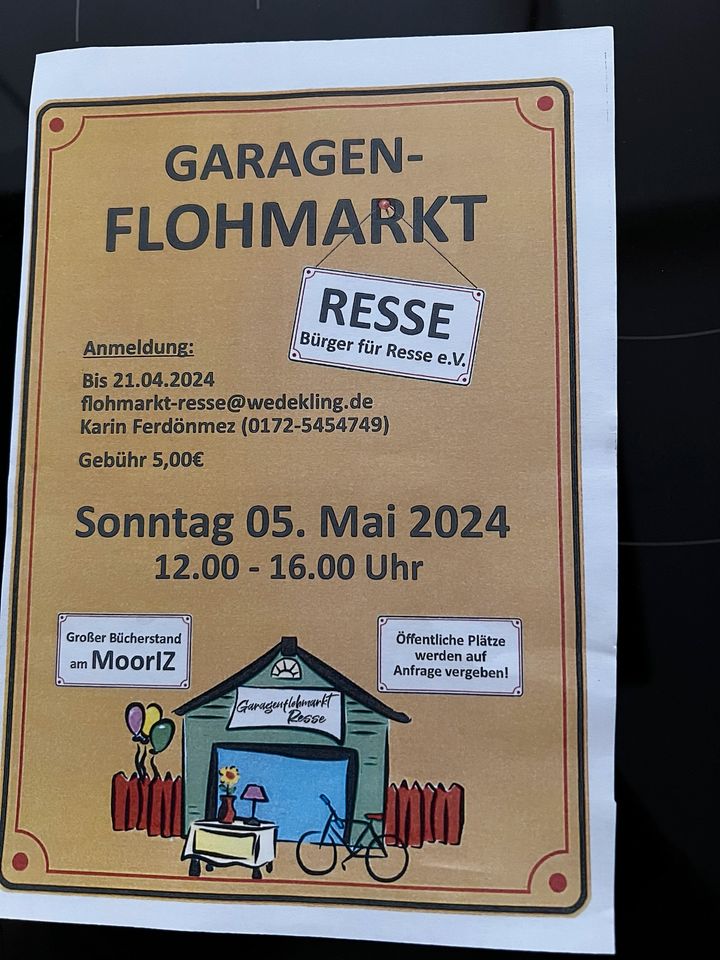 Flohmarkt am 05.05.2024 in Resse/Wedemark in Wedemark