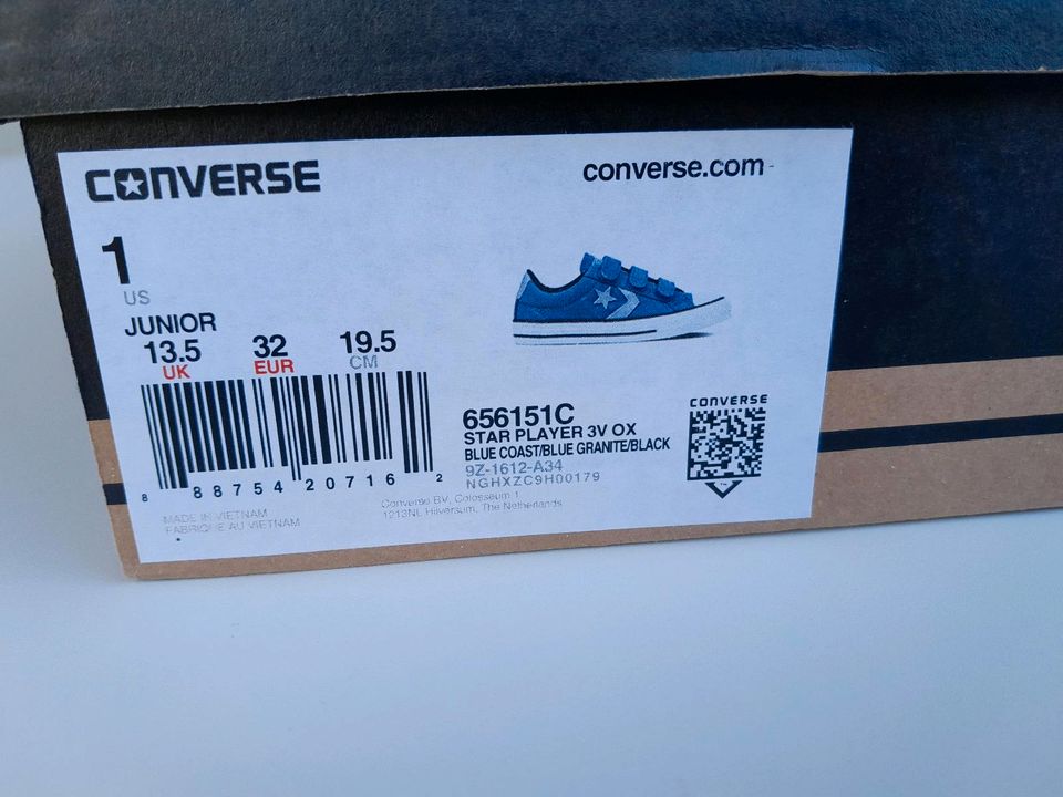 CONVERSE STAR PLAYER 3V OX Sneaker Gr. 32 TOP! OVP in Thüringen - Arnstadt  | Gebrauchte Kinderschuhe Größe 32 kaufen | eBay Kleinanzeigen ist jetzt  Kleinanzeigen