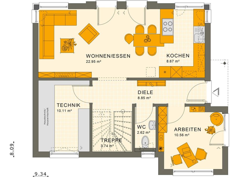 LEBENSZIEL: Stadtvilla als Effizienzhaus, 2 Kinderzimmer, Home-Office und Grundstück in Könnern