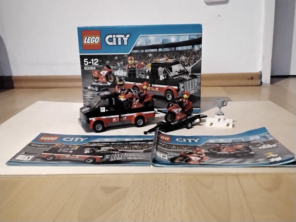 Lego City 60084 Rennmotorrad Transporter (vollständig) in Weyhe