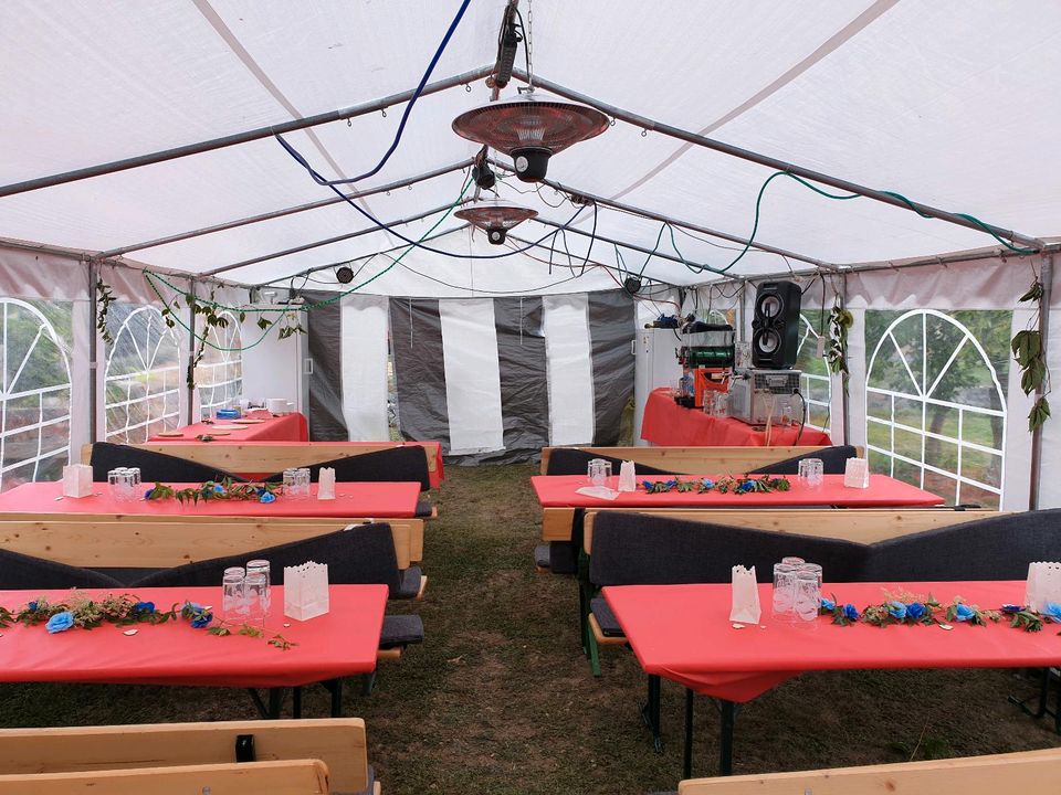 Bierzeltgarnitur Bank Tisch mieten Zelt Verleih in Döllstädt