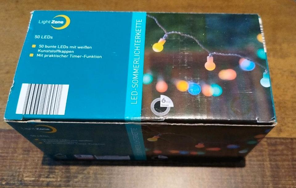 LED-Sommerlichterkette, Light Zone, mit Timer-Funktion neu + OVP in Heringen (Werra)