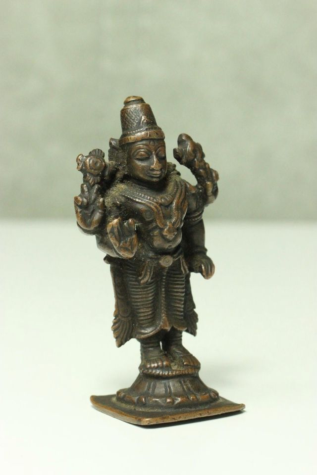 Antike indische Bronze-Figur, Vishnu, Krishna in Freiburg im Breisgau