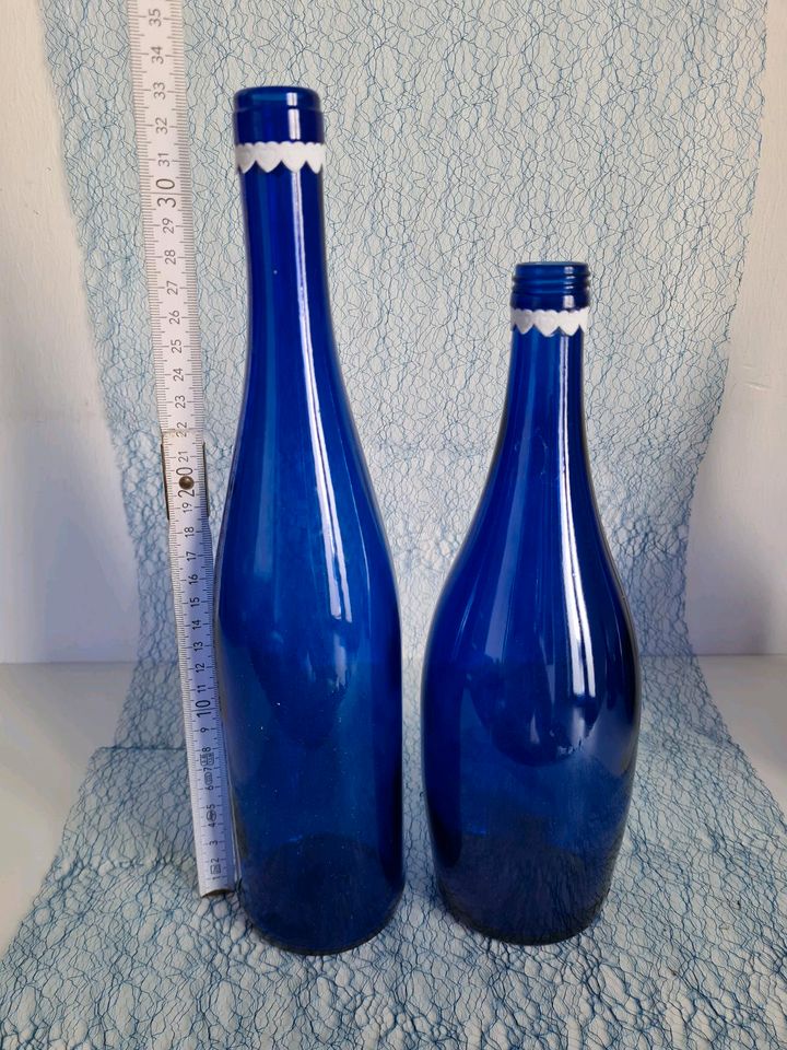 Konvolut*Vasen*Teelichthalter*Flaschen*Gläser*Deko*Hochzeit*blau in Dresden