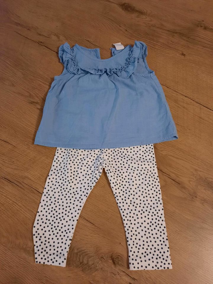 Set mit Leggings und Bluse, H & M, Gr. 74 in Berge